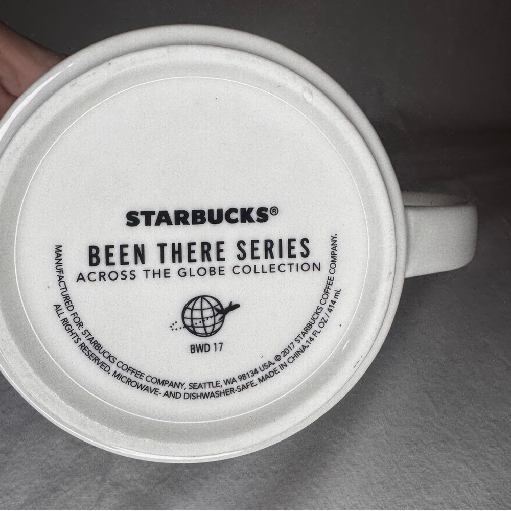 Starbucks Phoenix Ceramic Mug in White and Red with Yellow Accents - Picture 5 of 7